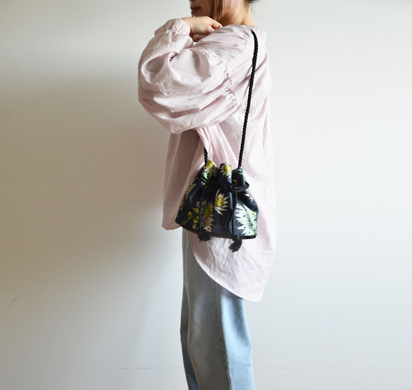 [New Premium] French Linen Botanical x Tulle Dot 2way Shoulder M 第8張的照片