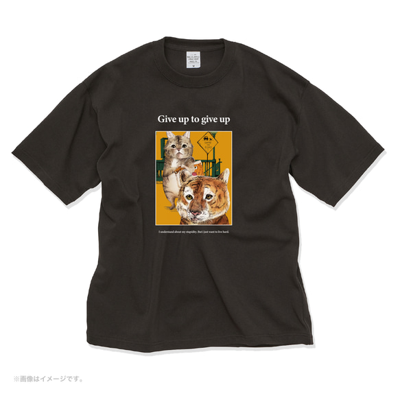 厚みのあるBIGシルエットTシャツ「トラになりたいネコ」 /送料無料 5枚目の画像