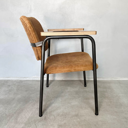 ＼送料無料／[Y.T Chair]ダイニングチェア 帆布 コーデュロイ ラウンジ アイアンチェア 椅子 -05_c- 6枚目の画像