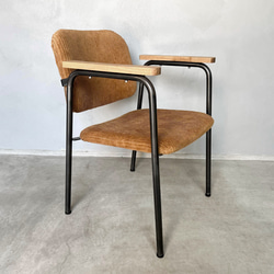 ＼送料無料／[Y.T Chair]ダイニングチェア 帆布 コーデュロイ ラウンジ アイアンチェア 椅子 -05_c- 5枚目の画像