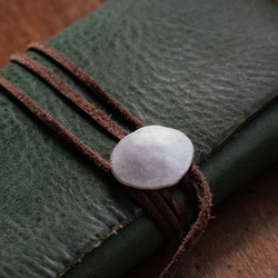 お財布　三つ折り　緑色のお財布　レザーウォレット 5枚目の画像