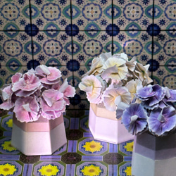 多邊形花瓶 康乃馨 DIY材料包 第1張的照片