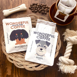 ドリップコーヒー1袋  わんこのフェイスがキュートな本格派コーヒー♪ 犬 イヌ いぬ ワンダフルコーヒー プチギフト 2枚目の画像