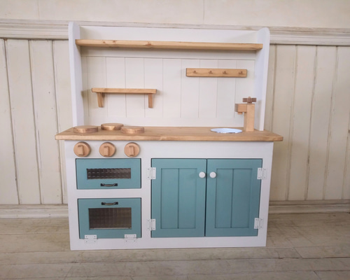 おままごとキッチン 木製 90 センチワイドタイプ おままごと キッチン 木製 チェッカー