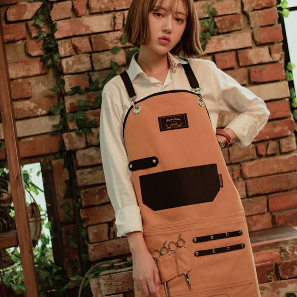 理容 美容エプロン 職人 シザーエプロン 作業エプロン デニムエプロン レザーエプロン かっこいい ショップエプロン ア 