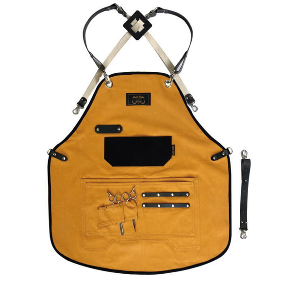 理容 美容エプロン 職人 シザーエプロン 作業エプロン デニムエプロン レザーエプロン かっこいい ショップエプロン ア 