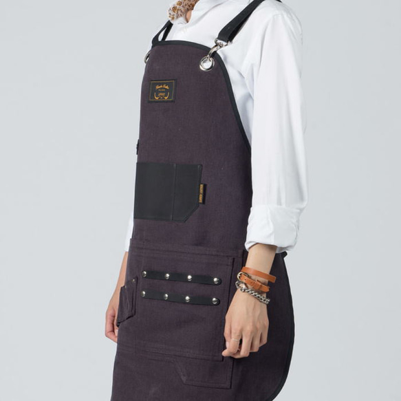 理容 美容エプロン 職人 シザーエプロン 作業エプロン デニムエプロン レザーエプロン かっこいい ショップエプロン ア 