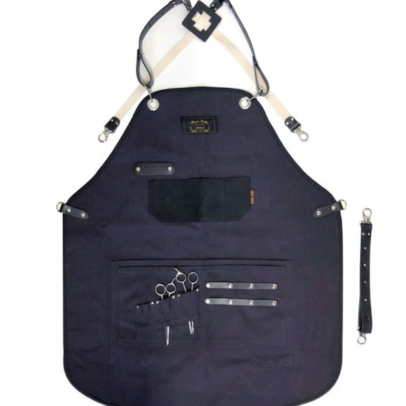理容 美容エプロン 職人 シザーエプロン 作業エプロン デニムエプロン レザーエプロン かっこいい ショップエプロン ア 