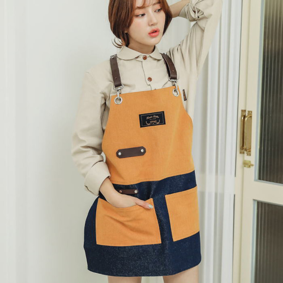 理容 美容エプロン 職人 シザーエプロン 作業エプロン デニムエプロン レザーエプロン かっこいい ショップエプロン ア 