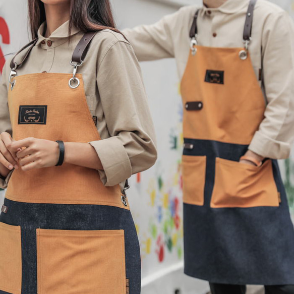 理容 美容エプロン 職人 シザーエプロン 作業エプロン デニムエプロン レザーエプロン かっこいい ショップエプロン ア 