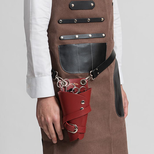 シザーケース　シザーバック　美容師　トリマー　ハンドメイド 　カフェエプロン シザーケース シザーバック 美容師 トリマー ハンドメイド