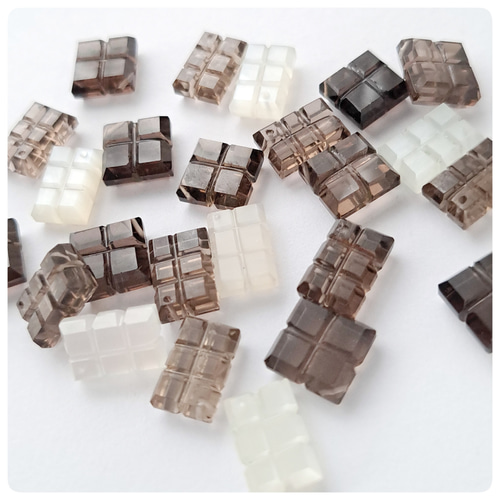 高品質スモーキークォーツ 板チョコ2×3SS 1個 天然石 ☆buchuchu