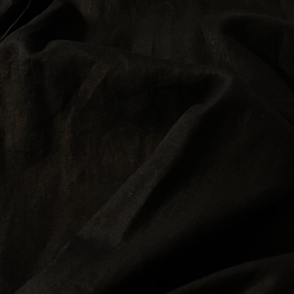 明日も着たくなる♡柔らかガーゼの様な綿麻くったりエプロンワンピース　くすみブラック 10枚目の画像