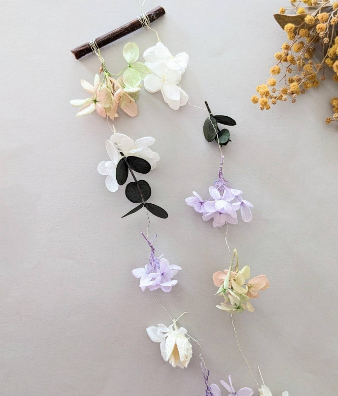 お花のモビール・ガーランド すみれ色 パープル モビール hanahana  