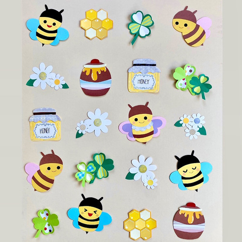 新作！ 春の壁面飾り [みつばちver. ] 3月 4月 吊るし飾り 壁面飾り