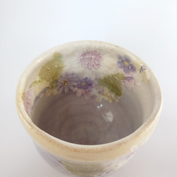 工房ゆずりは　ふくふく碗　紫を主体にした華やかで落ち着いた上品な絵柄　花かざり　29293　 10枚目の画像