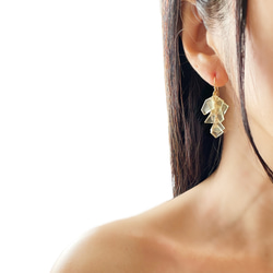fusa : Lemon Quartz（earring） レモン色の房の耳飾り 3枚目の画像
