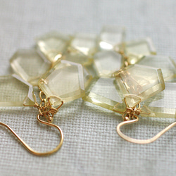 fusa : Lemon Quartz（earring） レモン色の房の耳飾り 7枚目の画像