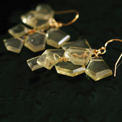 fusa : Lemon Quartz（earring） レモン色の房の耳飾り 8枚目の画像