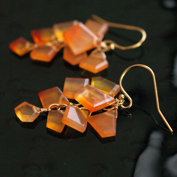 fusa : Carnelian（earring） カーネリアンの耳飾り 8枚目の画像