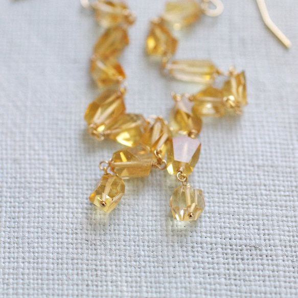 Citrine（earring） シトリンの耳飾り 7枚目の画像