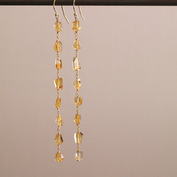 Citrine（earring） シトリンの耳飾り 2枚目の画像