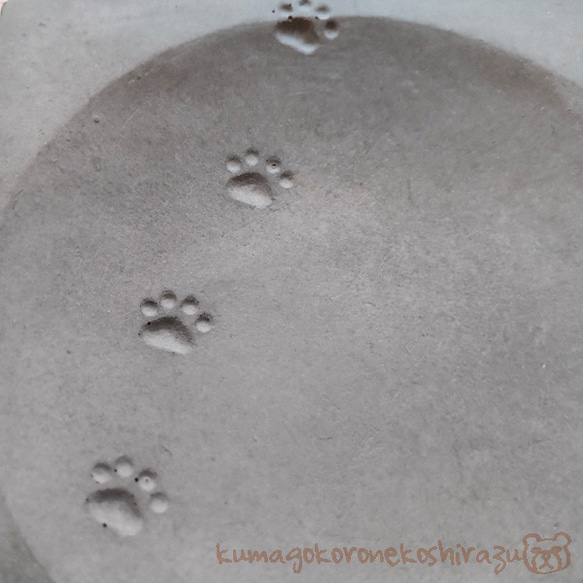 猫の足跡トレイ●セメントベース 5枚目の画像