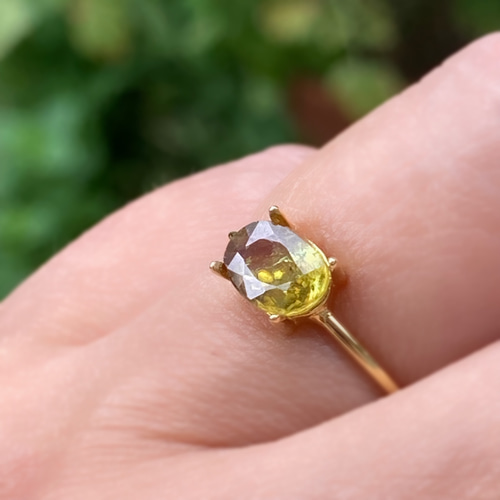 Silver925 18kgp カラーチェンジ スフェーン リング 【公式通販】