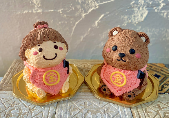 こどもの日⭐︎クマの金太郎の立体ケーキ　子どもの日　子供の日　＜ご希望のお受取りお日にち•時間帯をご指定下さい＞ 4枚目の画像