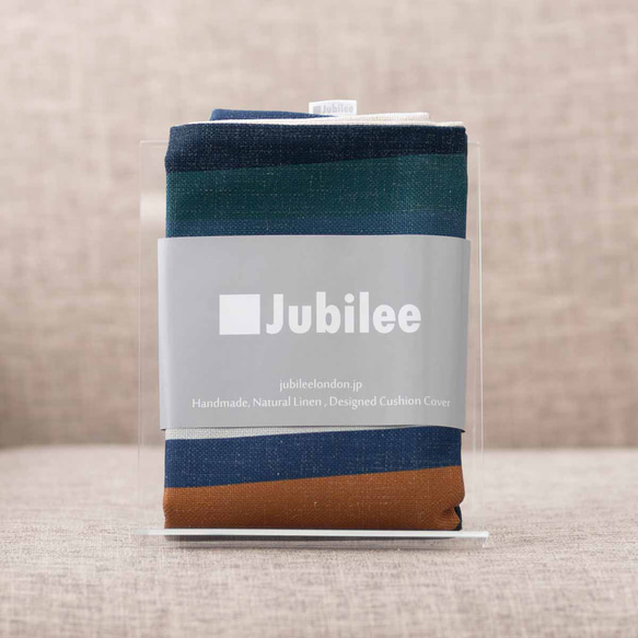 Jubilee × LAMOPPE クッションカバー ストライプ リネン  jubileecushionlmp024 4枚目の画像