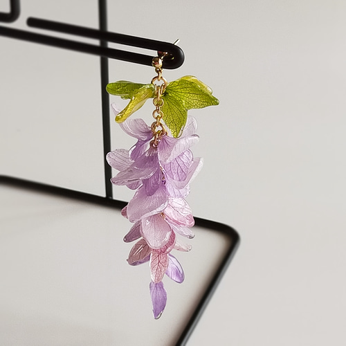 minä perhonen 青い布製片耳用ピアス　花火 hanabi pierce (片耳ピアス) | aurora glass online store