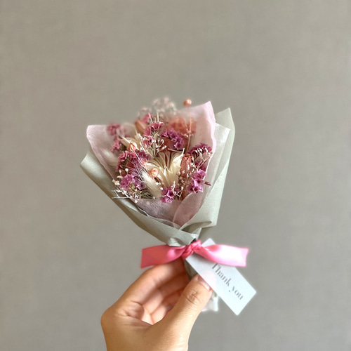 大人かわいい3色のドライミニブーケ ドライフラワー mur mur 通販