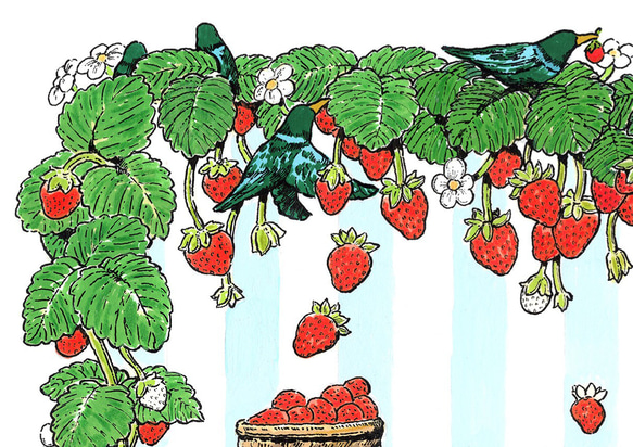 Strawberry アートポスター 3枚目の画像