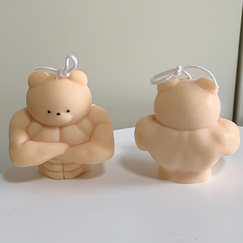 マッチョくまキャンドル 韓国キャンドル くまキャンドル 筋肉