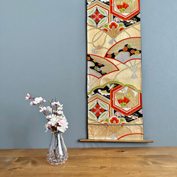 二曲屏風 一点物｜着物・帯地端裂リメイク｜和モダン 和室インテリア 9e40112d2ba7ec4f515186bd332908