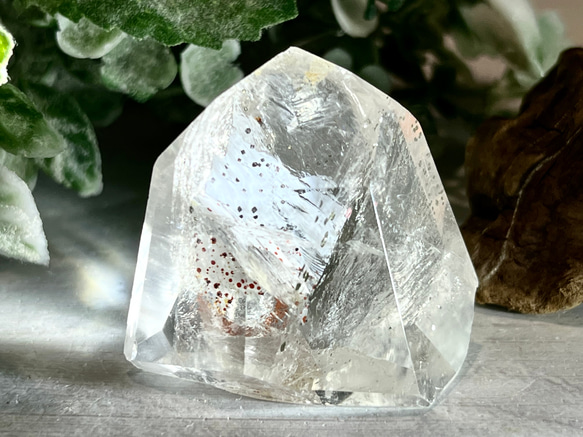 虹入り✨ パイライト インクォーツ ポイント クリスタル 水晶