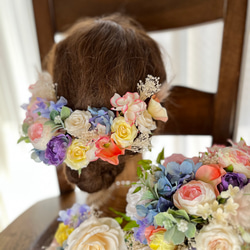 セミオーダー 花冠 花かんむり 受注製作 ヘッドドレス
