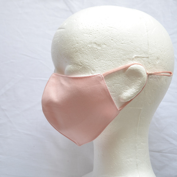 国産シルク100％　ピンク　春マスク　お肌にやさしい　血色カラー　立体　紫外線対策　日本製 7枚目の画像