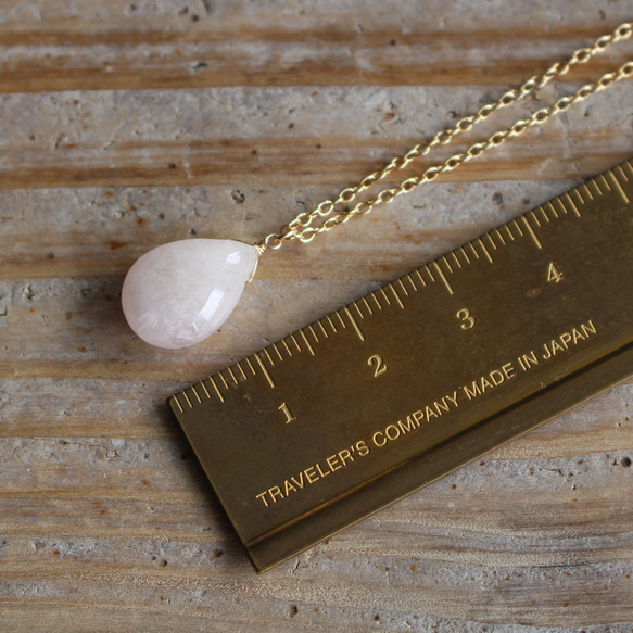 ✨4月誕生石✨ モルガナイト＜ピンクアクアマリン＞のネックレス（K14GF） 4枚目の画像