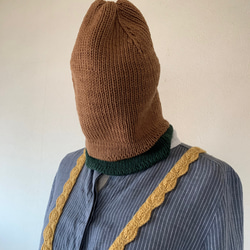 21st Century Squid man knit cap earth (グリーン/ブルーグレー/キャメル) 14枚目の画像