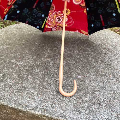 絣リメイク 日傘(*´∀`)♪ 雪ん子、蚊絣リメイク日傘 雪