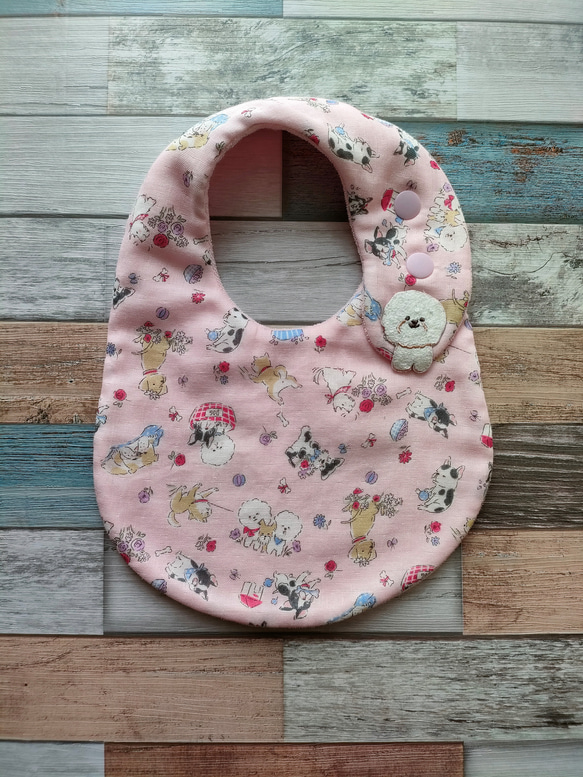 ワッペン付き ふわふわダブルガーゼスタイ【ビションフリーゼ】 スタイ