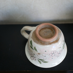 京焼・清水焼　色絵　コーヒーカップ　桜 5枚目の画像