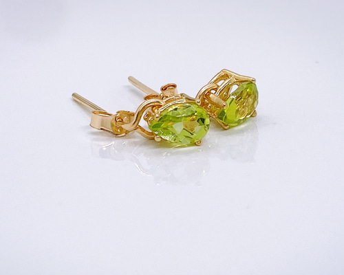 大粒　天然石ペリドットリング＆ピアス14K fit=scale-down,w=1200