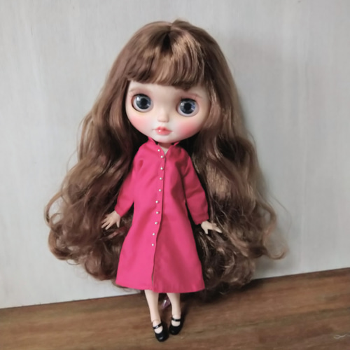 再183.※ブライスアウトフィット※1/6ドール用ワンピース※春服ピンクの 