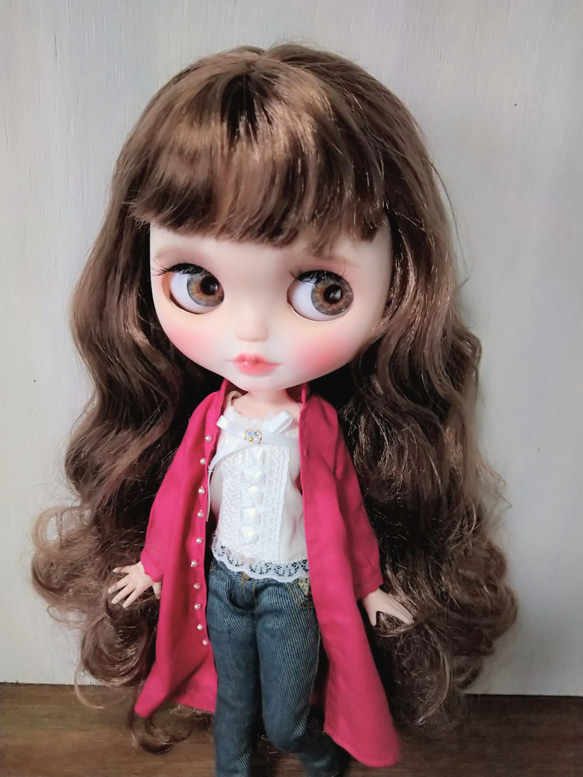 再183.※ブライスアウトフィット※1/6ドール用ワンピース※春服ピンクの 