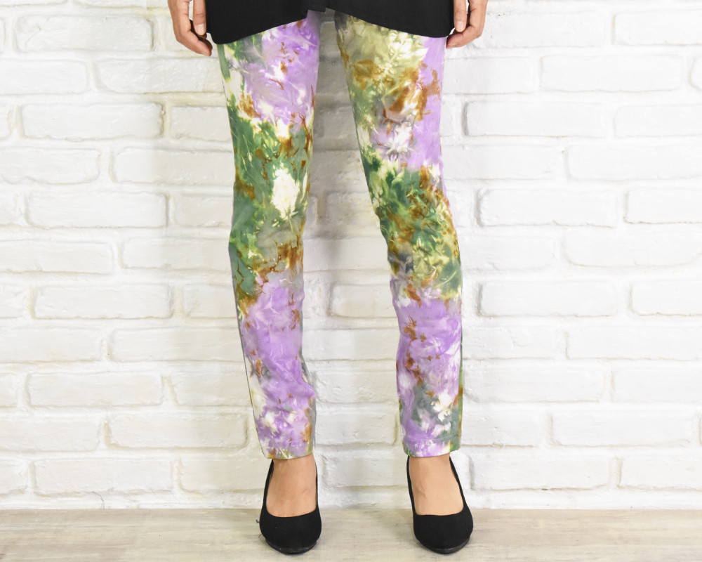 極上の穿き心地！ムラ染めスキニーストレートストレッチロングパンツ