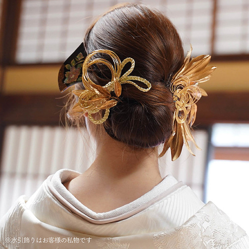 結婚式・成人式・卒業式/リリー 百合 髪飾り ゴールド 金/アーティ