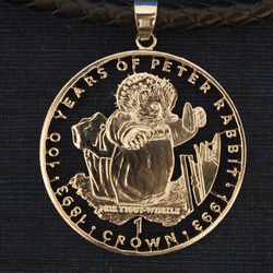 ピーターラビット ジブラルタル1クラウンコインペンダント ネックレス