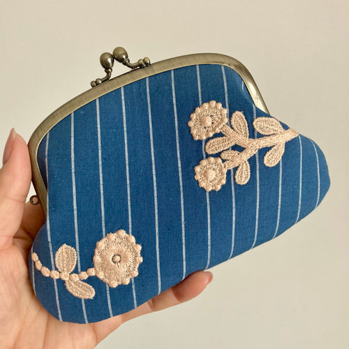 親子がま口財布＊ミナペルホネンmina perhonenの人気柄ボナールbonheur  